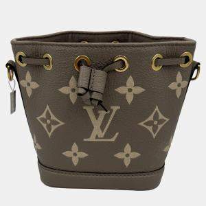 Pre Owned Louis Vuitton Nano Noe Bicolor Monogram Empreinte Shoulder Bag