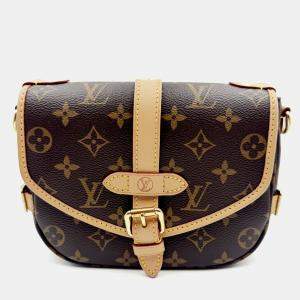 Pre Owned Louis Vuitton Saumur Bb Brown/Beige Monogram Size Bb