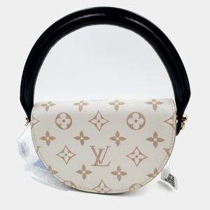 Pre Owned Louis Vuitton Looping beige with black leather