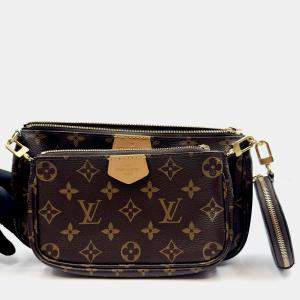 Pre Owned Louis Vuitton Multi Pochette Accessoires Monogram Rose Claire Coated Canvas Leather Bag