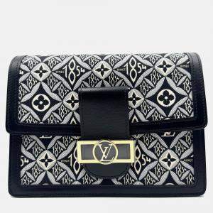 Pre Owned Louis Vuitton Gris Monogram Jacquard Dauphine MM Since 1854 Shoulder Bag