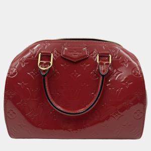 Pre Owned Louis Vuitton LV monogram motana peach red boston top handle