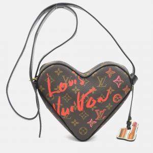 Pre Owned Louis Vuitton Monogram Sac Coeur Falling In Love Shoulder Bag Canvas Brown