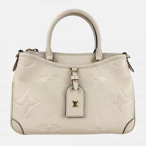 Pre Owned Louis Vuitton Trianon PM Creme Monogram Empreinte Leather Shoulder Bag