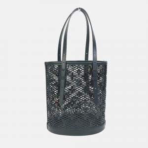 Pre Owned Louis Vuitton Monogram Lace PM Black Plastic Bucket Bag