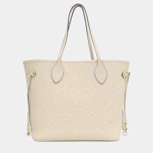 Pre Owned Louis Vuitton Neverfull MM Monogram Empreinte Leather Tote Bag