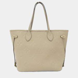 Pre Owned Louis Vuitton Neverfull MM Monogram Empreinte Leather Tote Bag