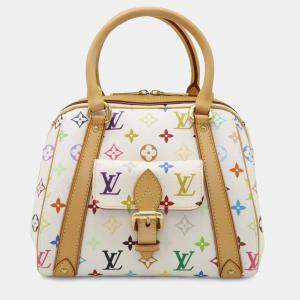 Pre Owned Louis Vuitton Priscilla Monogram Multicolor Coated Canvas Shoulder Bag