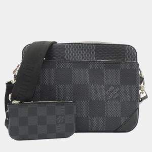 Pre Owned Louis Vuitton Trio Damier Graphite Shoulder Bag
