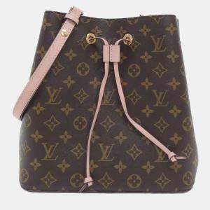 Pre Owned Louis Vuitton Neo Noe Brown Monogram Coated Canvas Shoulder Bag