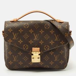 Pre Owned Louis Vuitton Monogram Canvas Pochette Metis Bag