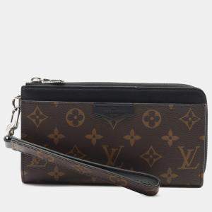 Pre Owned Louis Vuitton Brown Monogram Macassar Zippy Dragonne Wallet