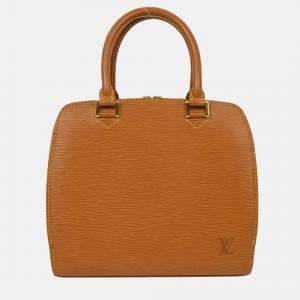 Pre Owned Louis Vuitton Epi Pont Neuf Brown Leather Handbag