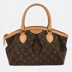 Pre Owned Louis Vuitton Monogram Tivoli PM Brown Coated Canvas Shoulder Bag