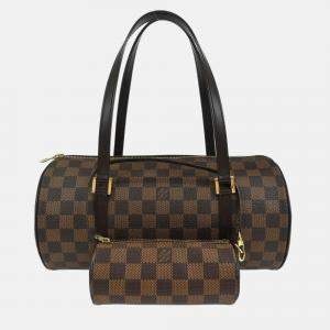 Pre Owned Louis Vuitton Papillon 30 Damier Ebene Coated Canvas Boston Bag