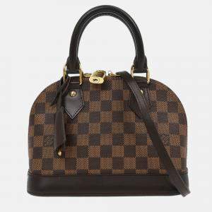Pre Owned Louis Vuitton Alma BB Brown Damier Canvas Handbag