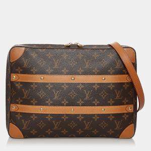 Pre Owned Louis Vuitton Brown Monogram Soft Trunk Messenger 
