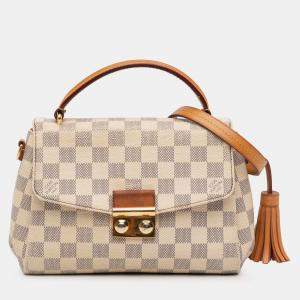 Pre Owned Louis Vuitton White Damier Azur Croisette
