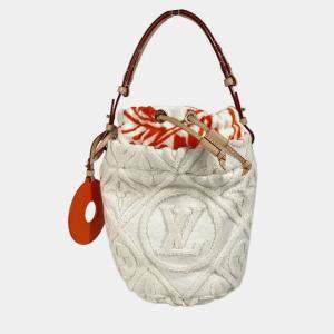 Pre Owned Louis Vuitton LVacation White Monogram Bucket Bag