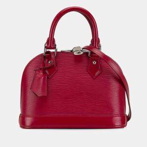 Pre Owned Louis Vuitton Red Epi Alma BB