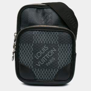 Pre Owned Louis Vuitton Black Damier Graphite 3D Amazone Sling Bag