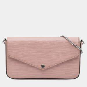 Pre Owned Louis Vuitton Pink Epi Pochette Felicie