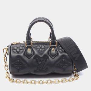 مملوكة مسبقًا Louis Vuitton Bubblegram Papillon BB Black Calfskin Shoulder Bag