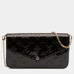 Pre Owned Louis Vuitton Purple Monogram Vernis Pochette Felicie