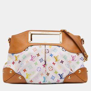 Pre Owned Louis Vuitton White Monogram Multicolore Judy MM