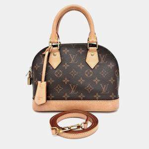 Pre Owned Louis Vuitton Brown Coated Canvas Monogram Alma BB