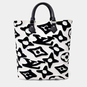Pre Owned Louis Vuitton Black/White Canvas X Urs Fischer Tote Bag