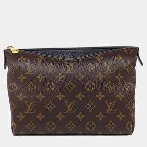 Pre Owned Louis Vuitton Black/Brown Canvas Monogram Pallas Beauty Case