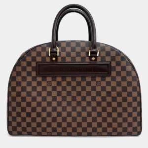 Pre Owned Louis Vuitton Brown Canvas Damier Norita
