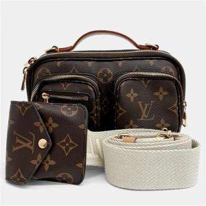 Pre Owned Louis Vuitton Brown PVC Utility Crossbody Bag