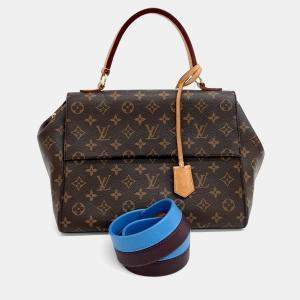 Pre Owned Louis Vuitton Brown PVC Cluny MM