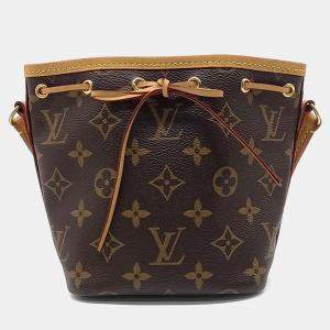 Pre Owned Louis Vuitton Brown Canvas Nano Noe