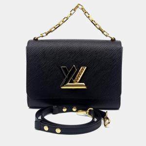 Pre Owned Louis Vuitton Black Leather Epi Twist MM