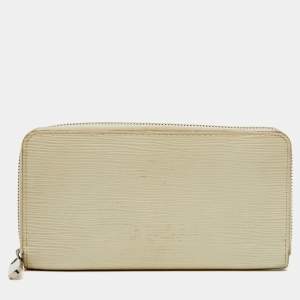 Pre Owned Louis Vuitton Ivorie Epi Leather Zippy Wallet