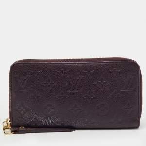 Pre Owned Louis Vuitton Aube Monogram Empreinte Leather Zippy Wallet