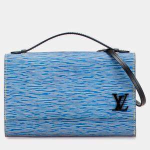 Pre Owned Louis Vuitton Blue Epi Denim Clery