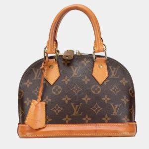 Pre Owned Louis Vuitton Brown Monogram Alma BB