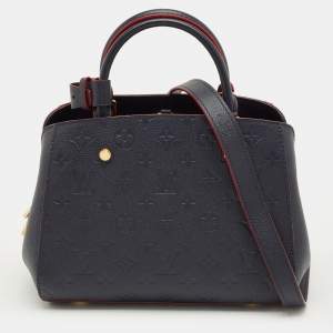 Pre Owned Louis Vuitton Marine Rogue Monogram Empreinte Leather Montaigne BB Bag
