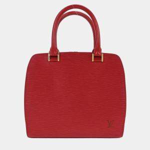 Pre Owned Louis Vuitton Red Epi Pont Neuf Handbag