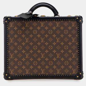 Pre Owned Louis Vuitton Brown Monogram Reverse Cotteville 40