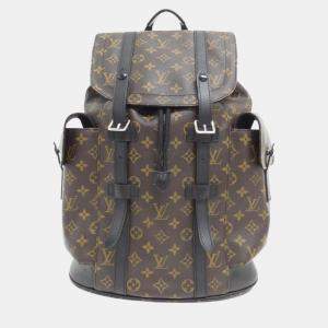 Pre Owned Louis Vuitton Monogram Macassar Christopher Mm Backpack