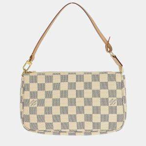 Pre Owned Louis Vuitton Damier Azur Pochette Accessoires Handbag