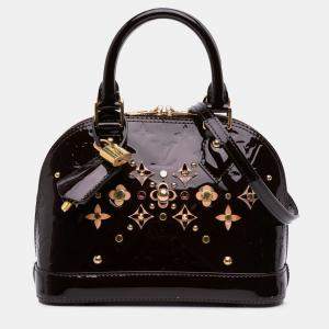 Pre Owned Louis Vuitton Purple Monogram Vernis Flower Alma BB