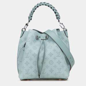 Pre Owned Louis Vuitton Blue Monogram Mahina Muria