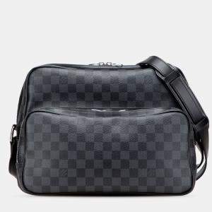 Pre Owned Louis Vuitton Black Damier Graphite Sac Leoh