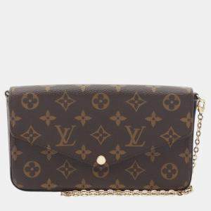 Pre Owned Louis Vuitton Brown Monogram Pochette Felicie